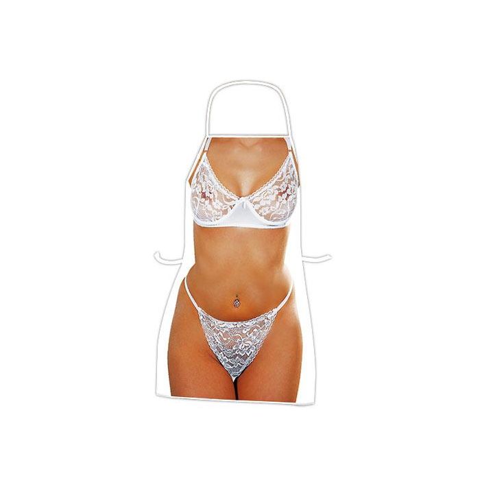 Kvinnliga Kroppen I Underkläder Förkläde