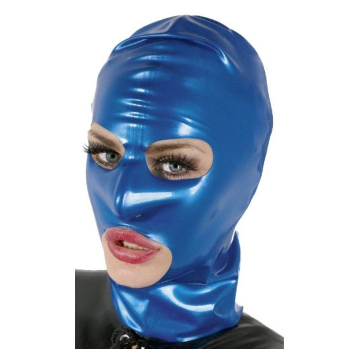 Latex Maske blau